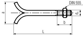 DIN 529 Anchor Bolts (Stone Bolt)  Specifications