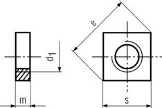 DIN 562 - Square Thin Nuts