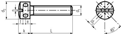 DIN 404 Slotted Drilled Fillister Head Screws Specifications