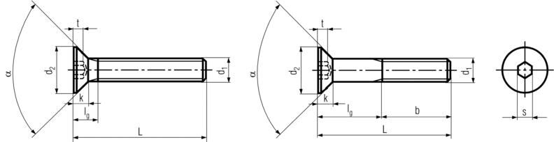 DIN 7991 Flat Socket Head Cap Screws Specifications