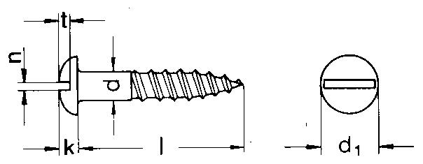 DIN 96 Slotted Round Head Wood Screws Specifications