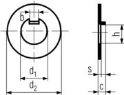 DIN 462 Internal Tab Washers Specifications