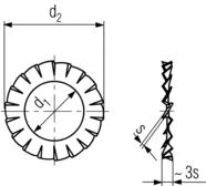 DIN 6798A Internal/External Tooth Lock Washers Specifications