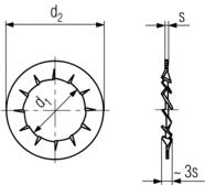 DIN 6798J Internal/External Tooth Lock Washers  Specifications