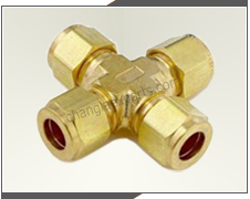 Brass Union Cross 4way Compression